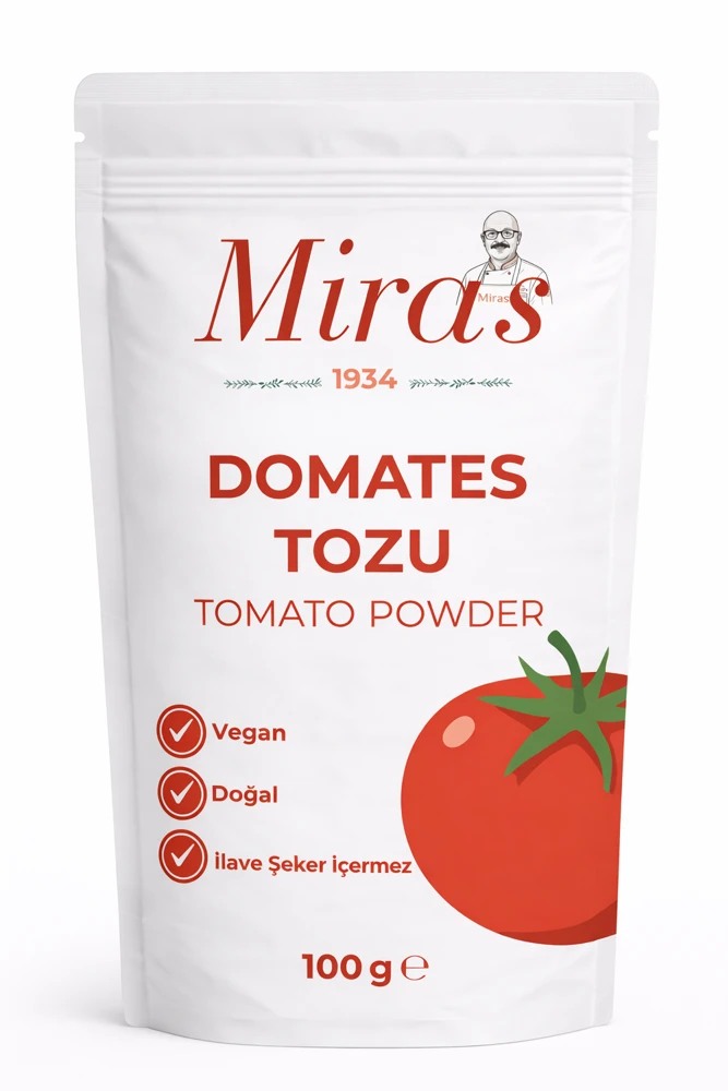 Miras 1934 Domates Tozu ambalajı