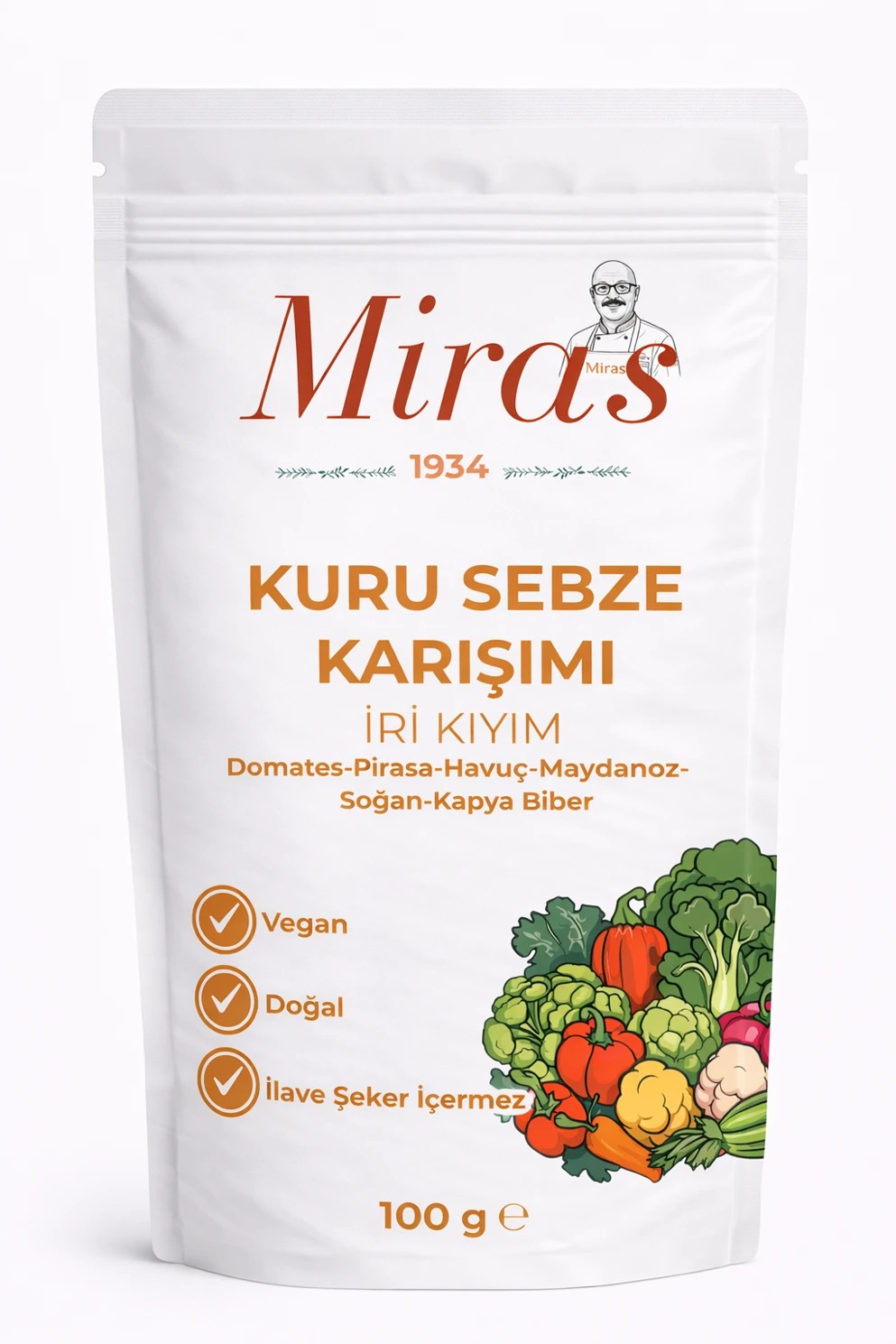 Miras 1934 Karışık Sebze Kurusu — İri Kıyım ambalajı