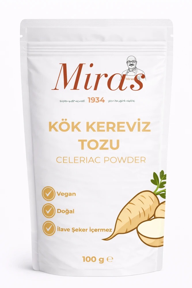 Miras 1934 Kök Kereviz Tozu ambalajı