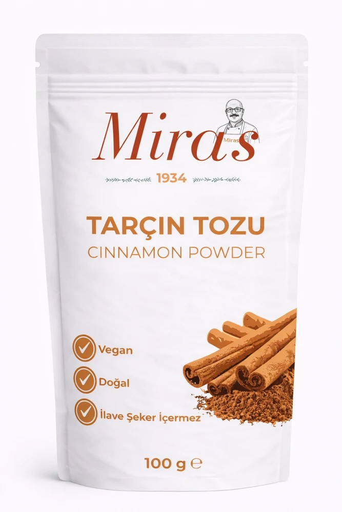 Miras 1934 Tarçın Tozu ambalajı